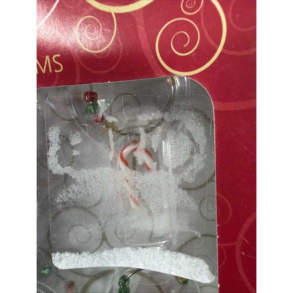 Festive Christmas Snowman Wine Bottle Stopper & 4 Wine Glass Charms Set